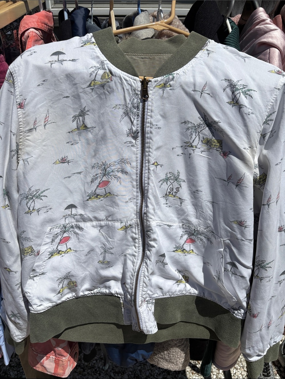 Faherty reversible Print Bomber Jacket